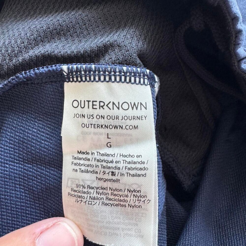 Outerknown Men's Navy and Blue Trousers - Picture 3 of 8